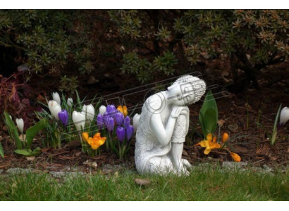 Decorative Buddha sculpture in stone effect. Large sculpture for garden figure