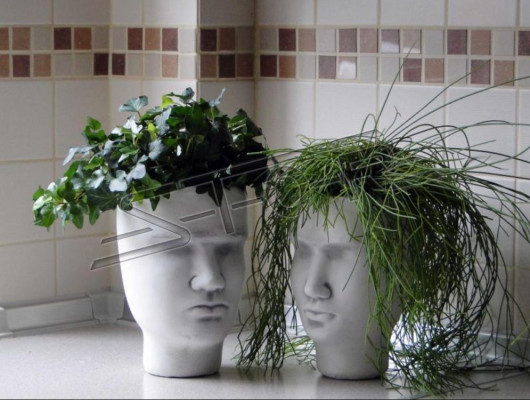 Design flower pot top plant pot vessel figure decorative pots face sculpture