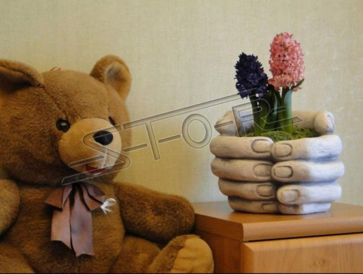 Design flower pot top plant pot vessel pots figure decor hands sculpture