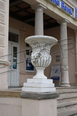 Design flower pot top plant pot vessel pots figure face sculpture
