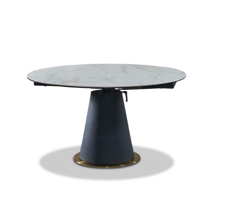 Design Dining table Wood with stainless steel elements Tables Dining room Decorative Furniture