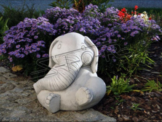 Design Figure Elephant Sculpture Figures Sculptures Statues White Caricature Statue