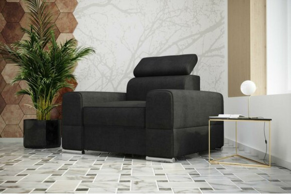 Design Luxury Chair Armchair Sofa 1 Seater TV Lounge Chaise Sofa Leather Textile