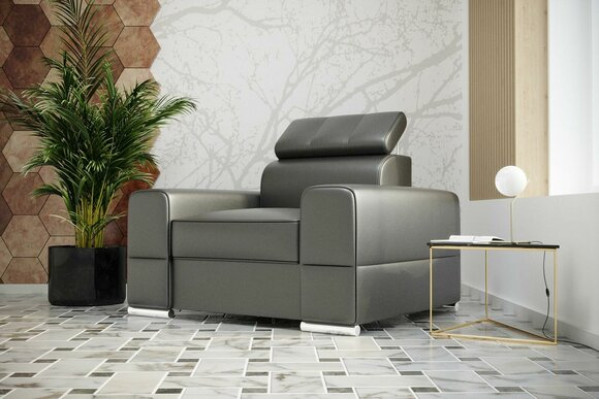 Design Luxury Chair Armchair Sofa 1 Seater TV Lounge Chaise Sofa Leather Textile