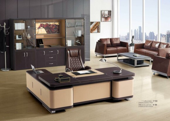 Design Luxury Furniture 2-piece Office Set Desk Filing cabinet Wardrobe