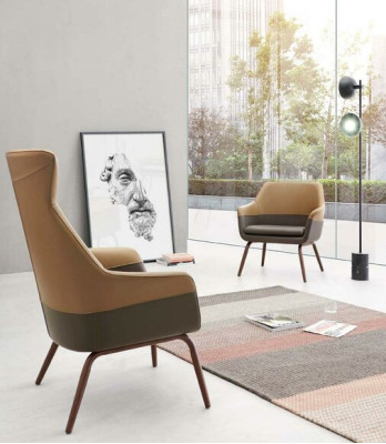 Design Wing Chair Dining Room Recliner Relax Upholstery Chair Armchair Office