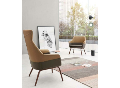 Design Wing Chair Dining Room Recliner Relax Upholstery Chair Armchair Office