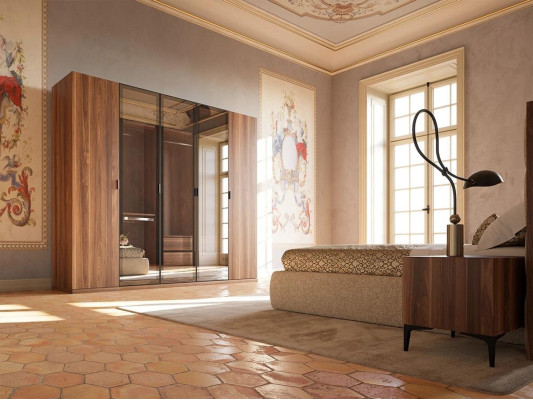 Wood Brown Wardrobe Bedroom Modern Design Furniture Wardrobe