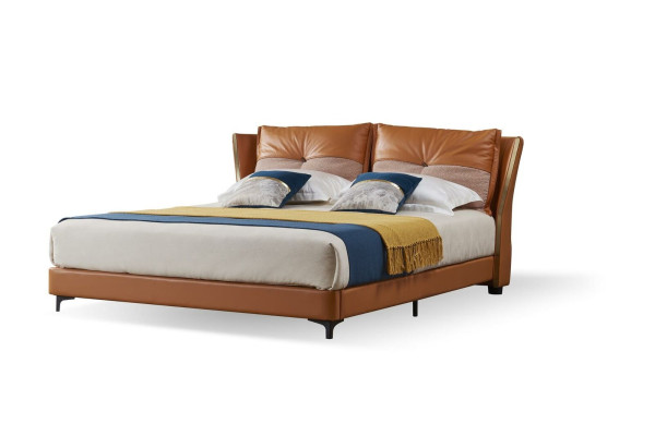 Designer Bed Bedroom Beds Textile Leather Hotel Luxury Upholstery Fabric Seat