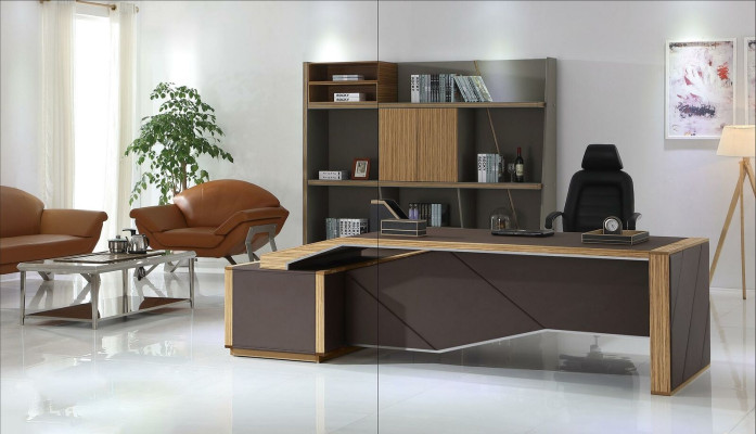 Designer Office Study Armchair Table Complete Set Furniture 2pcs. Desk