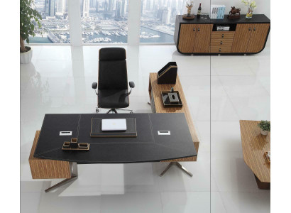 Designer Office Work Room Set Armchair Decorative Corner Desk Complete Set