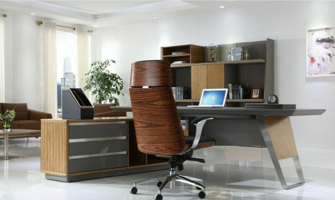 Designer Office Work Room Set Armchair Table Complete Set Furniture 2pcs