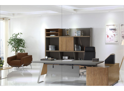 Designer Office Work Room Set Armchair Table Complete Set Furniture 2pcs