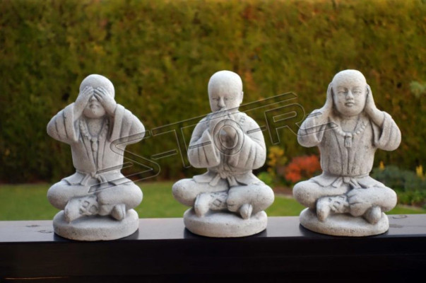 25cm Shaolin Kung Fu Figure Statue Fighter Figures Decorative White Statues