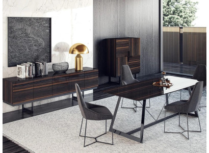 Dining room set 7 pieces luxury dining table 4x chairs design chest of drawers sideboard new