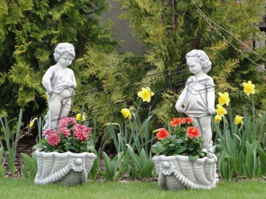 Figure flower pot plant decoration pot flower pots figure decor garden