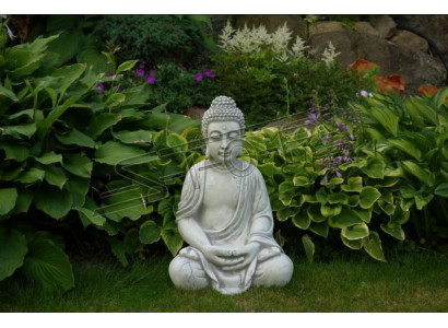 Figure Buddha sculpture in stone effect. Large sculpture for decorative garden