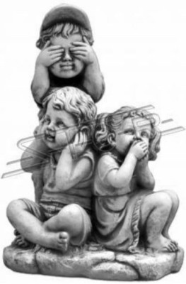 Figure Sculpture Playing Children Garden Sculptures Figures Statues