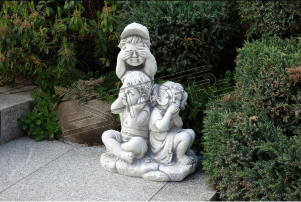 Figure Sculpture Playing Children Garden Sculptures Figures Statues