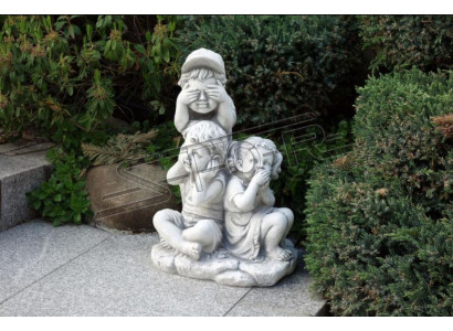 Figure Sculpture Playing Children Garden Sculptures Figures Statues