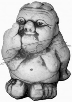 Figure Statue Garden Decoration Decorative Stinky Finger Middle Finger White Statues