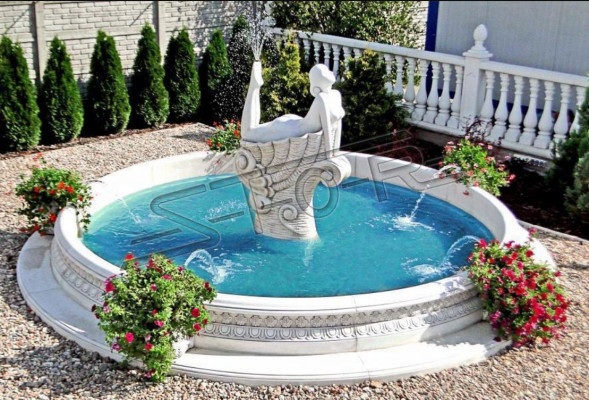 Garden Statue Fontaine Garden Figure 192cm Tall Garden Sculpture Pond Figure