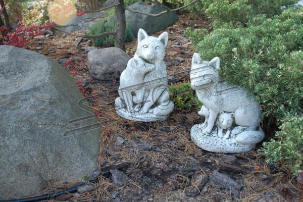 Garden decoration fox statue sculpture figures sculptures designer figure