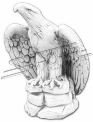 Garden Decoration Eagle Patio Stone Figures Figure Statue Sculpture