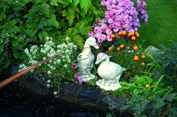 Garden Decoration Duck Patio Stone Figures Decorative Statue Sculpture