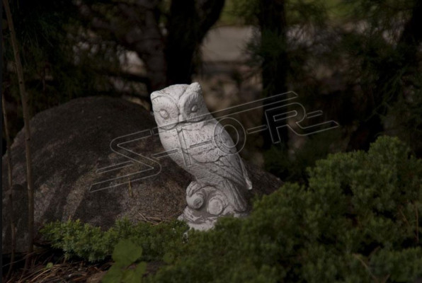 Garden Decoration Owl Patio Stone Nature Figures Decorative Statue