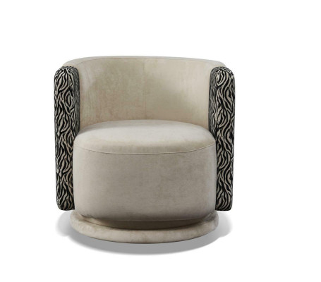 Classic Armchair TV Design Upholstery Sofa Textile Swivel Couch Relax