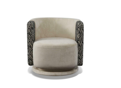 Classic Armchair TV Design Upholstery Sofa Textile Swivel Couch Relax