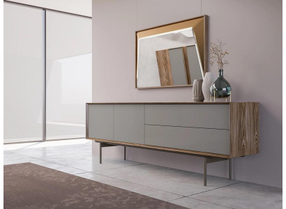 Complete Dining room Sideboard with Mirror Design Wooden Cabinet Furnishings