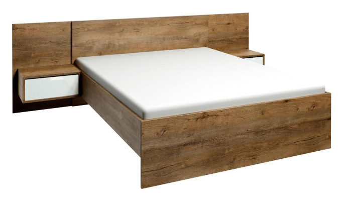 Complete's Bedroom Set Bed Bedside table Wardrobe Chest of drawers Design 5 pcs.
