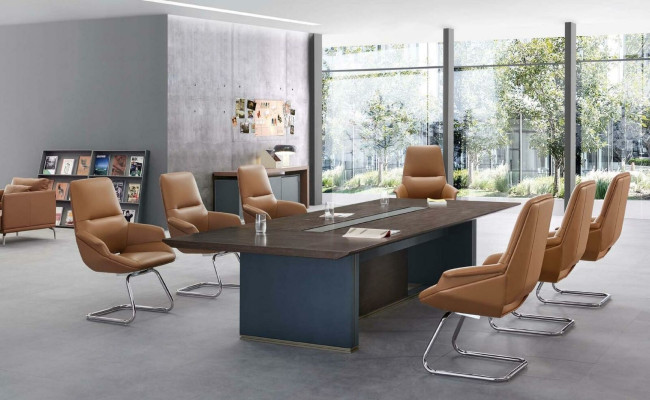 Conference Table + 6 Armchairs Chair Meeting Table Meeting Tables