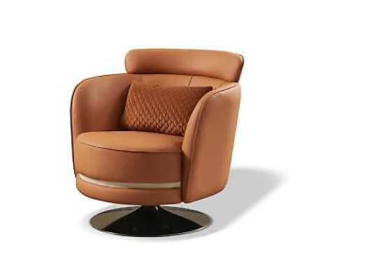 Armchair Design Armchair Rotating Leather Upholstery Living room Rotating Chair