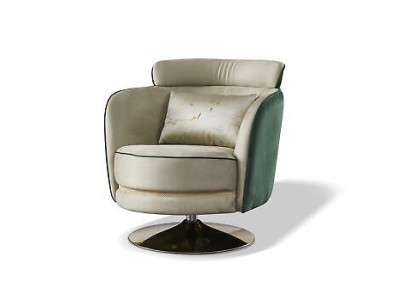Armchair Design Armchair Rotary Upholstery Leather Living room Velvet Gastro Chair