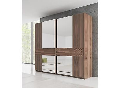 Luxury Wooden Cabinet Modern Bedroom Design Wardrobe Glass Doors
