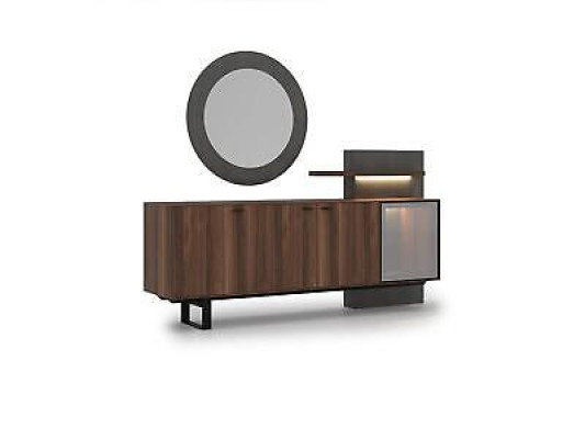 Luxury Complete Set Dining room Sideboard with Mirror Design Modern Furnishings