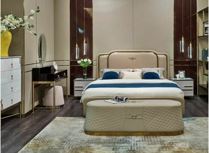 Luxury Bedroom Bed Bedside table Chest of drawers 4 pcs. Bedroom set