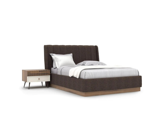 Luxury Bedroom Double Bed 2x Bedside tables Wood Complete 6pcs Modern