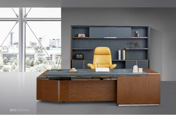 Luxury Desk Leather Wood Tables Office Table Furnishings Designer