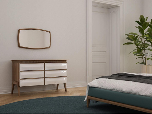 Modern Design Chest of drawers with Mirror Bedroom Luxury Wardrobe new Furniture