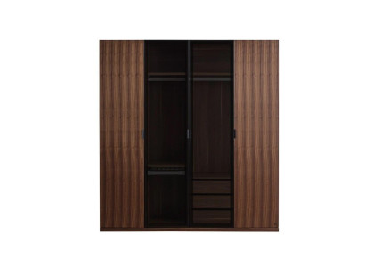 Modern Wardrobe Bedroom Design Wooden Cabinet Luxury Wardrobe Glass Doors