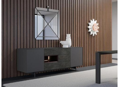 Modern Set Dining room Sideboard with Mirror Furnishings Luxury Design