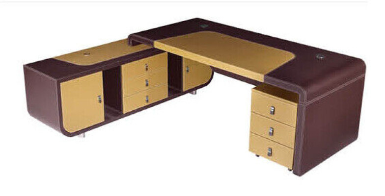 Modern Office furniture Corner Desk Table Chef Desk + Chest of drawers