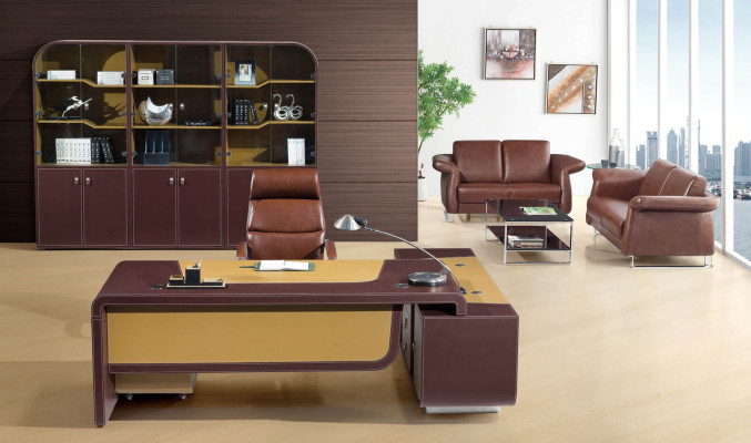 Modern Office furniture Corner Desk Table Chef Desk + Chest of drawers