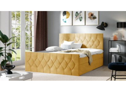 Upholstered bed Beds Bed Upholstery Designer Boxspring Luxury Design Yellow 200x200 new