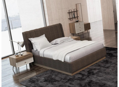 Bedroom Modern Double Bed 2x Bedside tables Wood Complete 3pcs Luxury