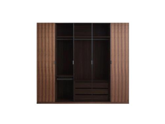 Bedroom Modern Wardrobe Wooden Cabinet Design Wardrobe Glass Doors